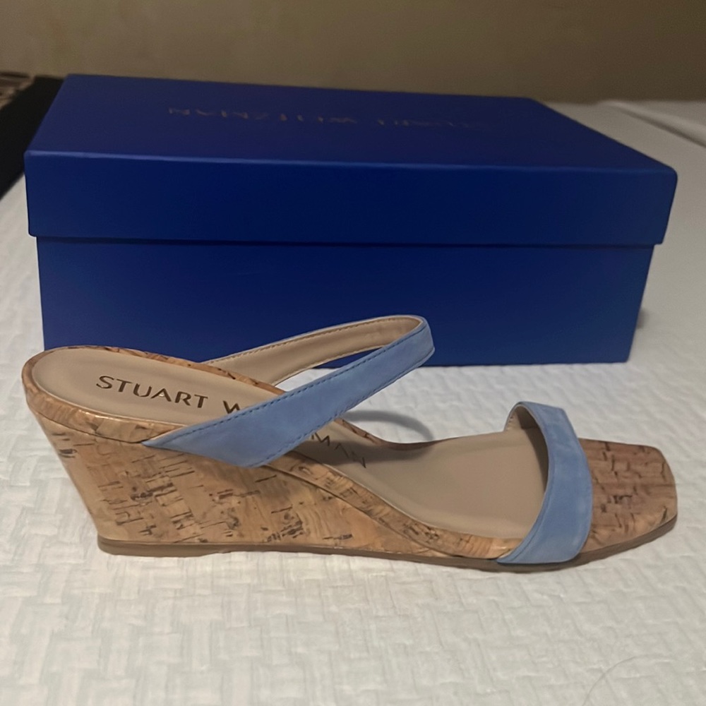 STUARTWEITMAN ALEENA 50 WEDGE DOUBLE-STRAP SANDAL